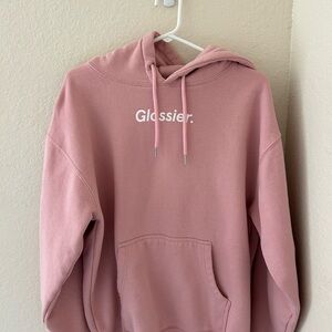 Glossier Pink Hoodie Sweater